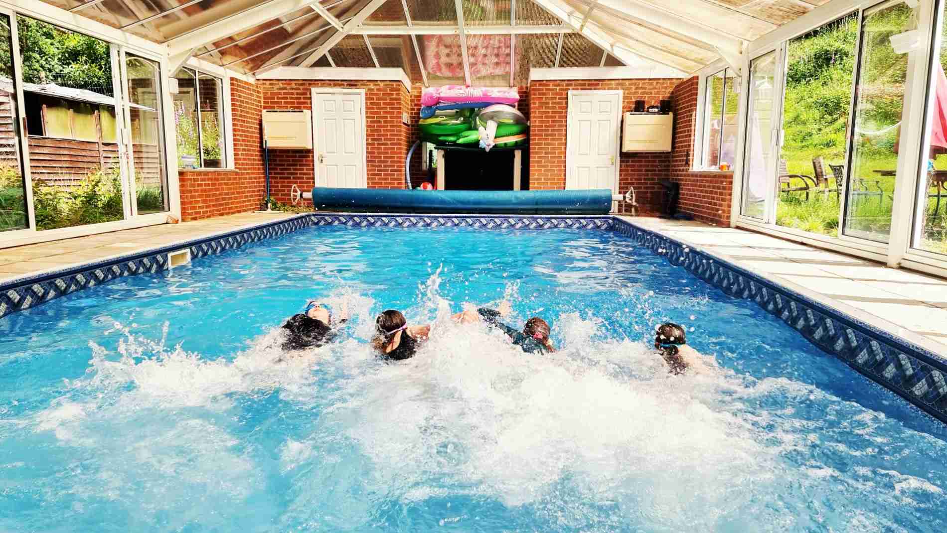 Students swimming