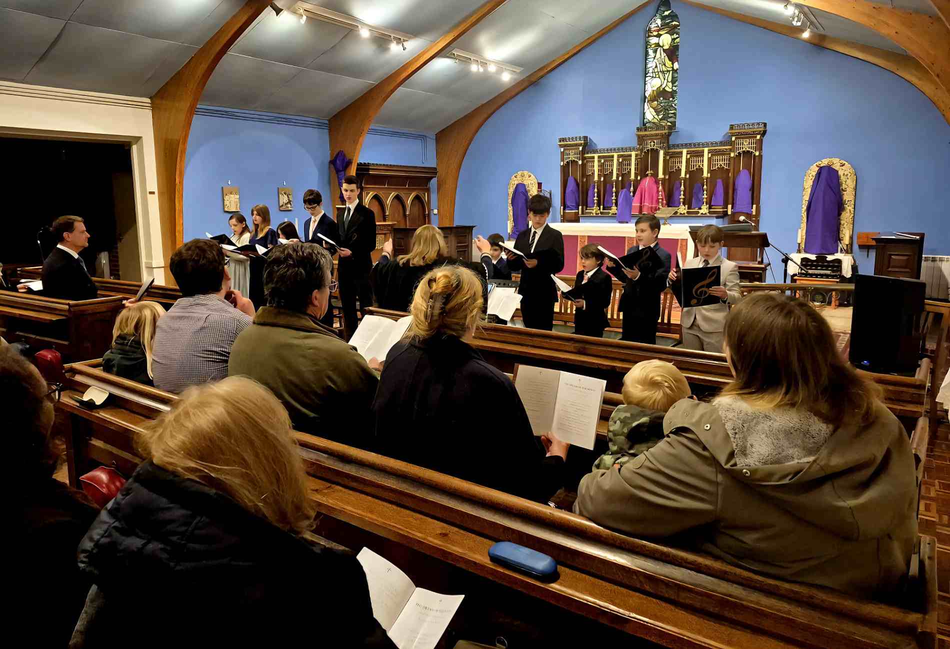 The College choir in performance